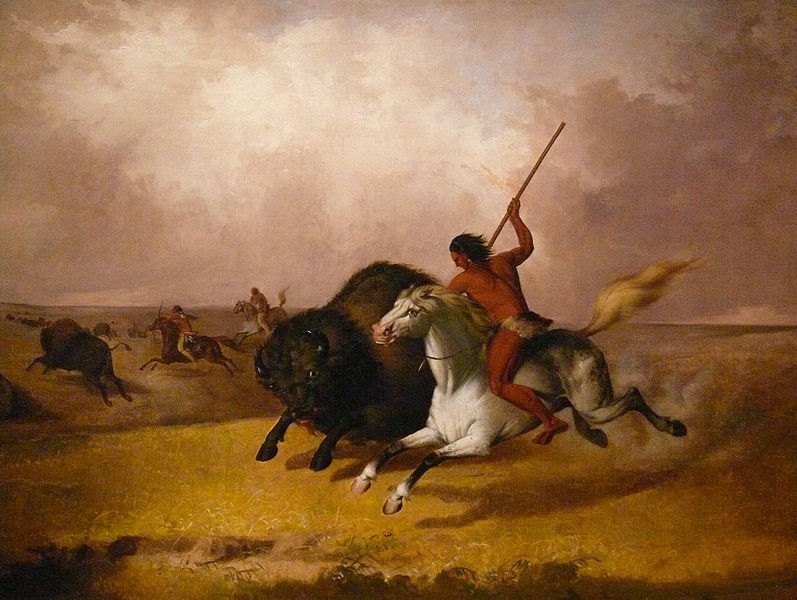 Buffalo hunt on the Southwestern plains